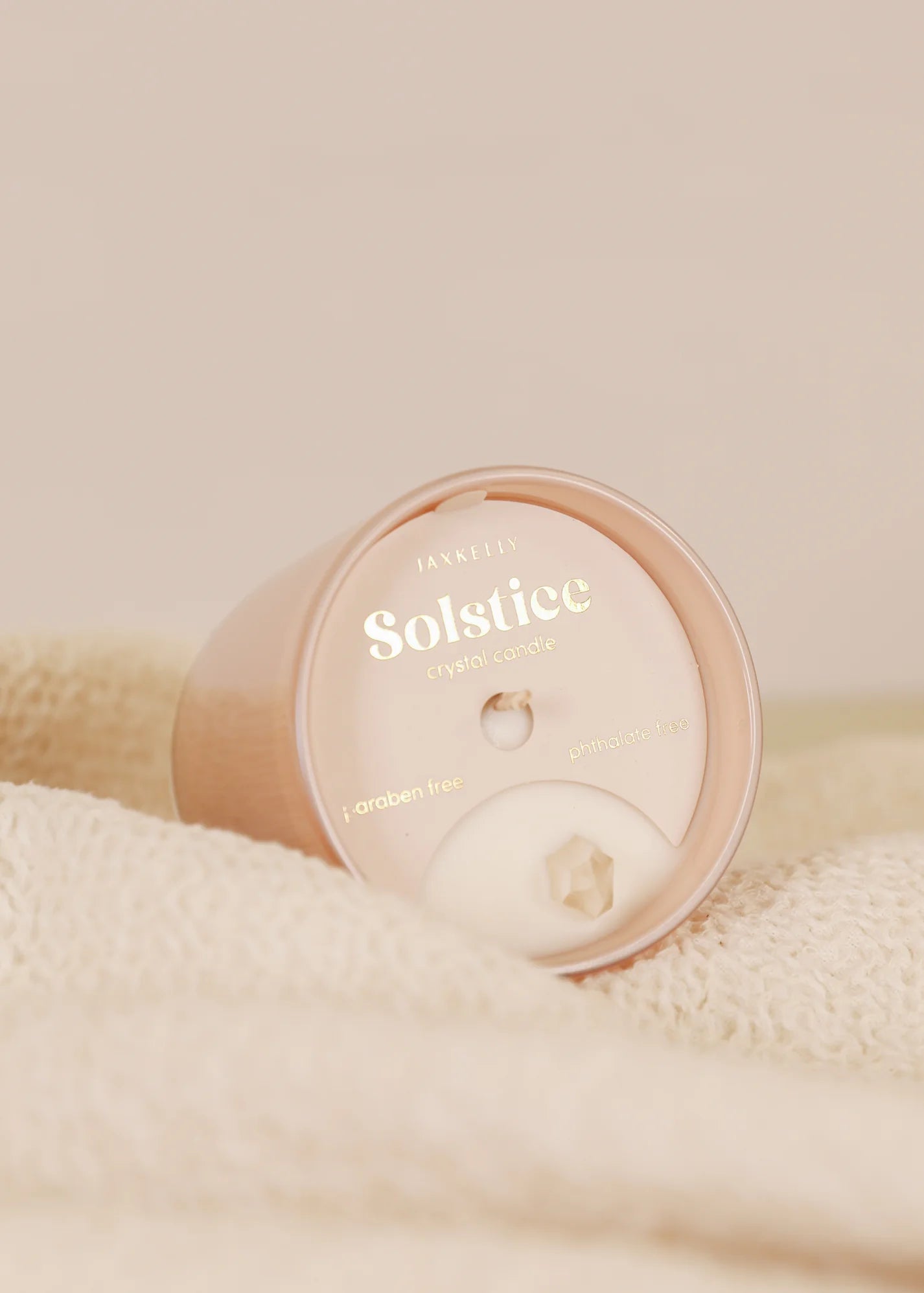 9oz - Solstice Crystal Candle - Peach