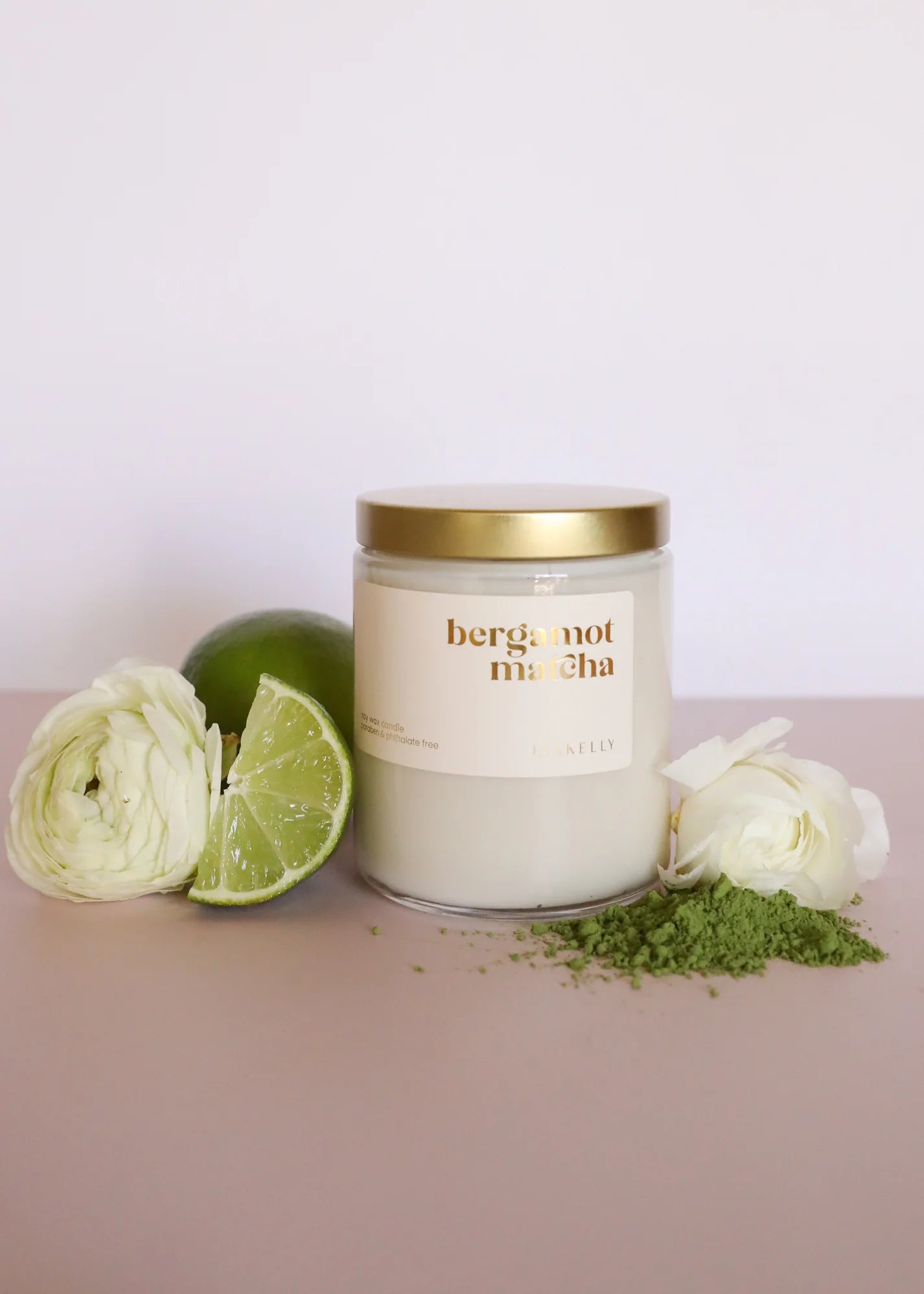 9oz - Bergamot Matcha Candle - Clear