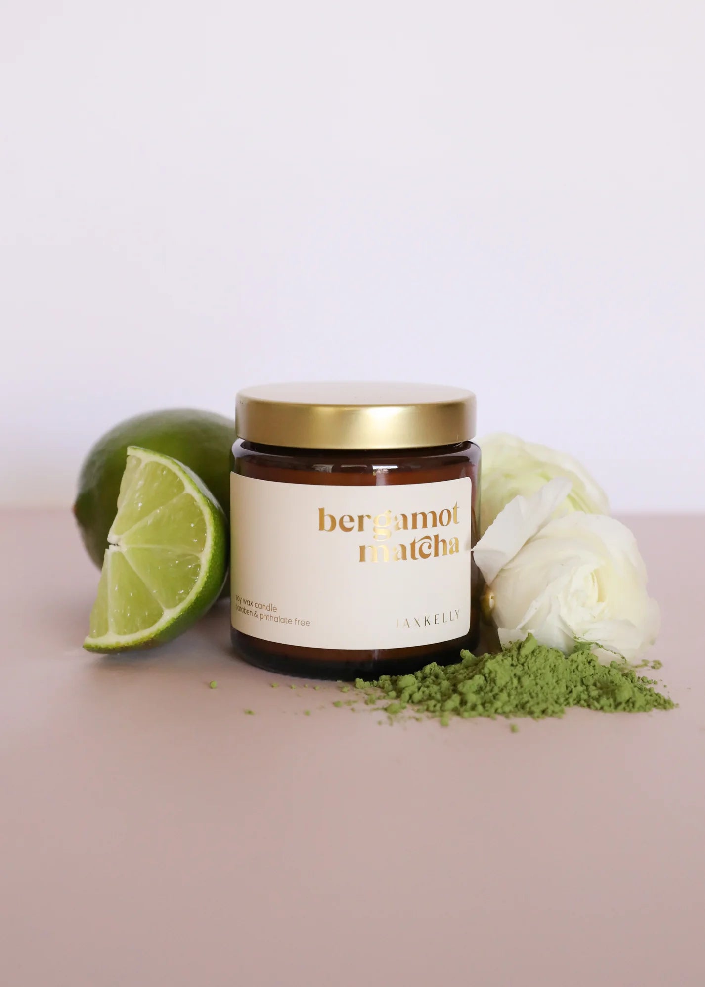 4oz - Bergamot Matcha Candle - Amber