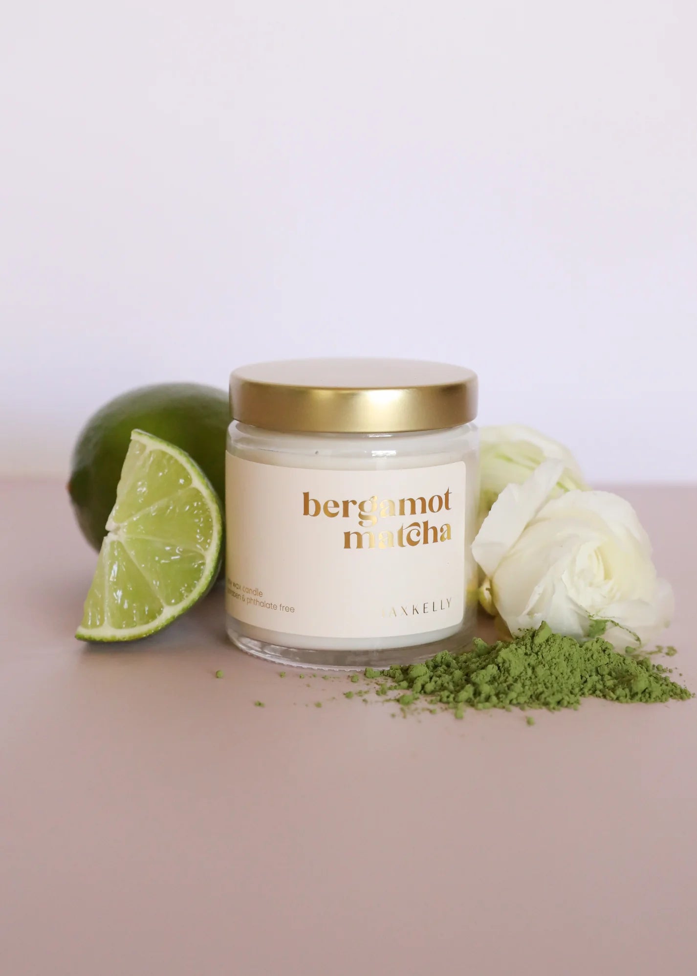 4oz - Bergamot Matcha Candle - Clear