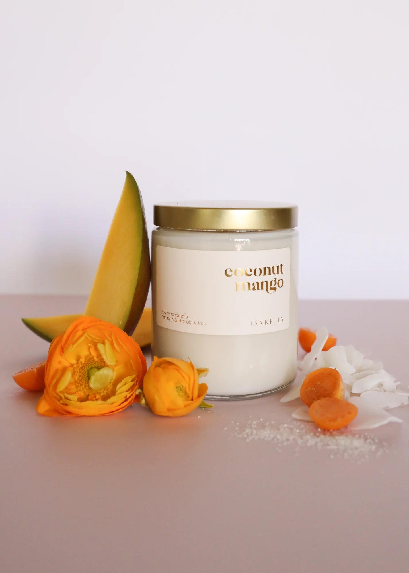 9oz - Coconut Mango Candle - Clear