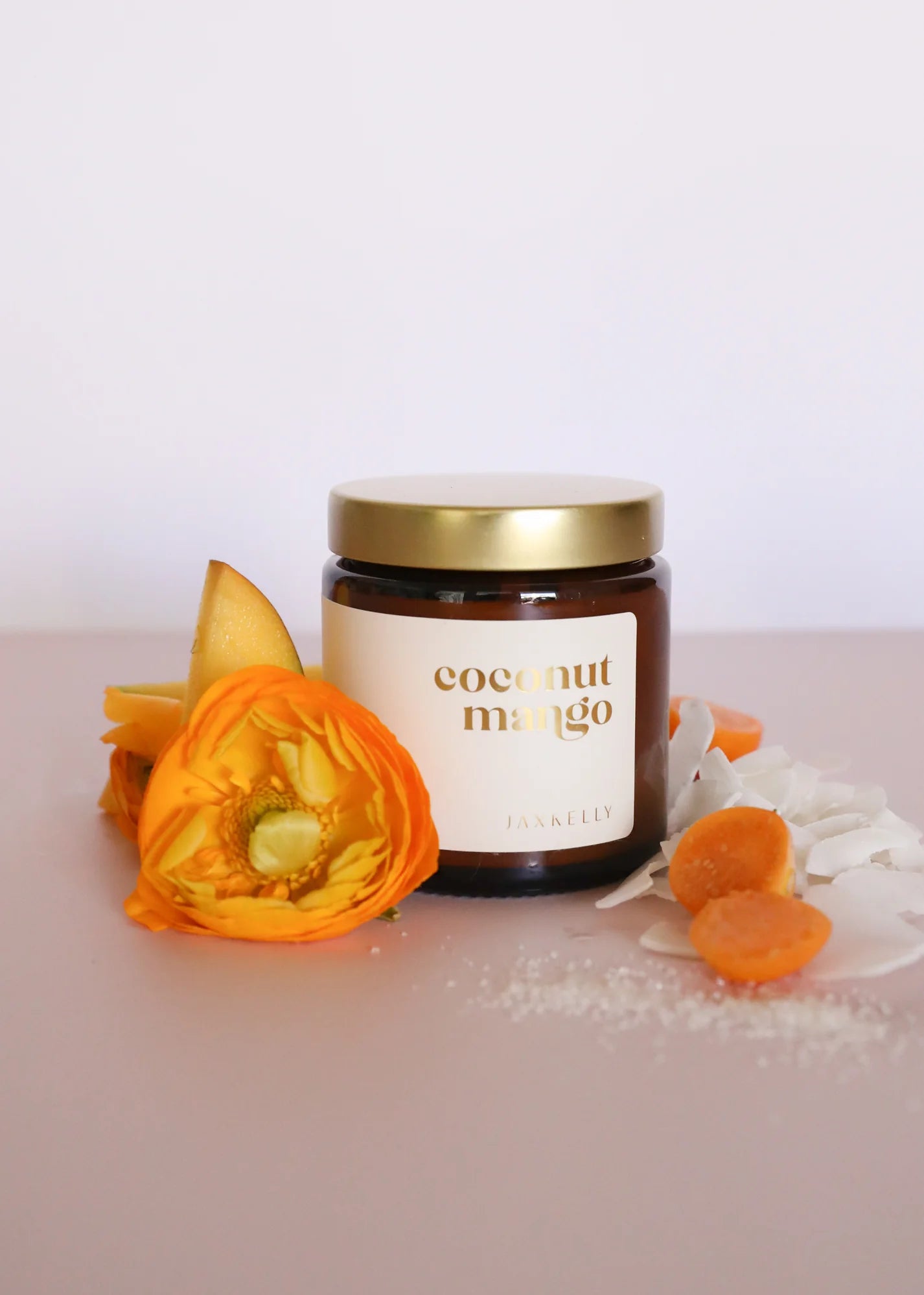 4oz - Coconut Mango Candle - Amber