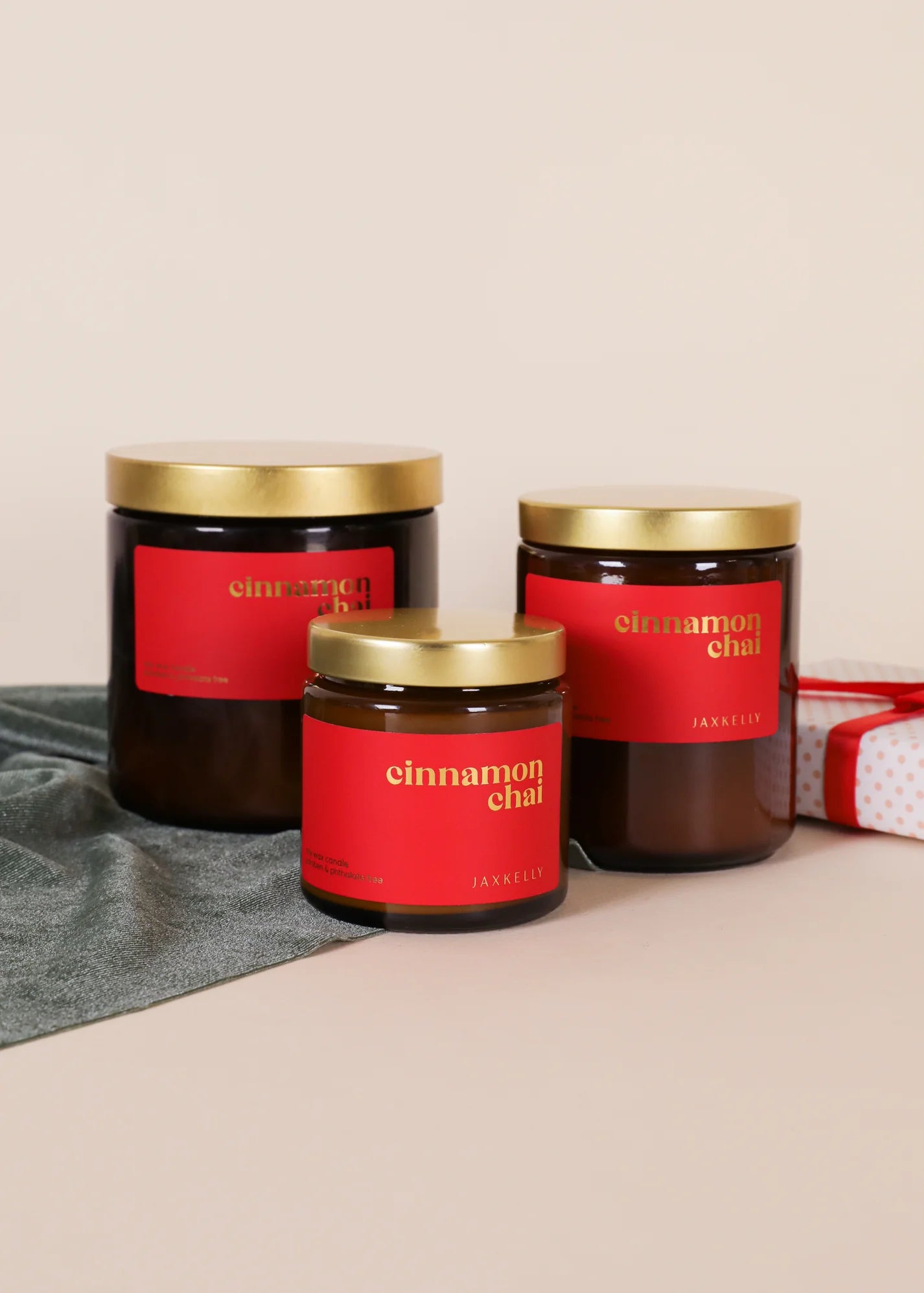 16 oz - Cinnamon Chai Holiday Candles - Amber
