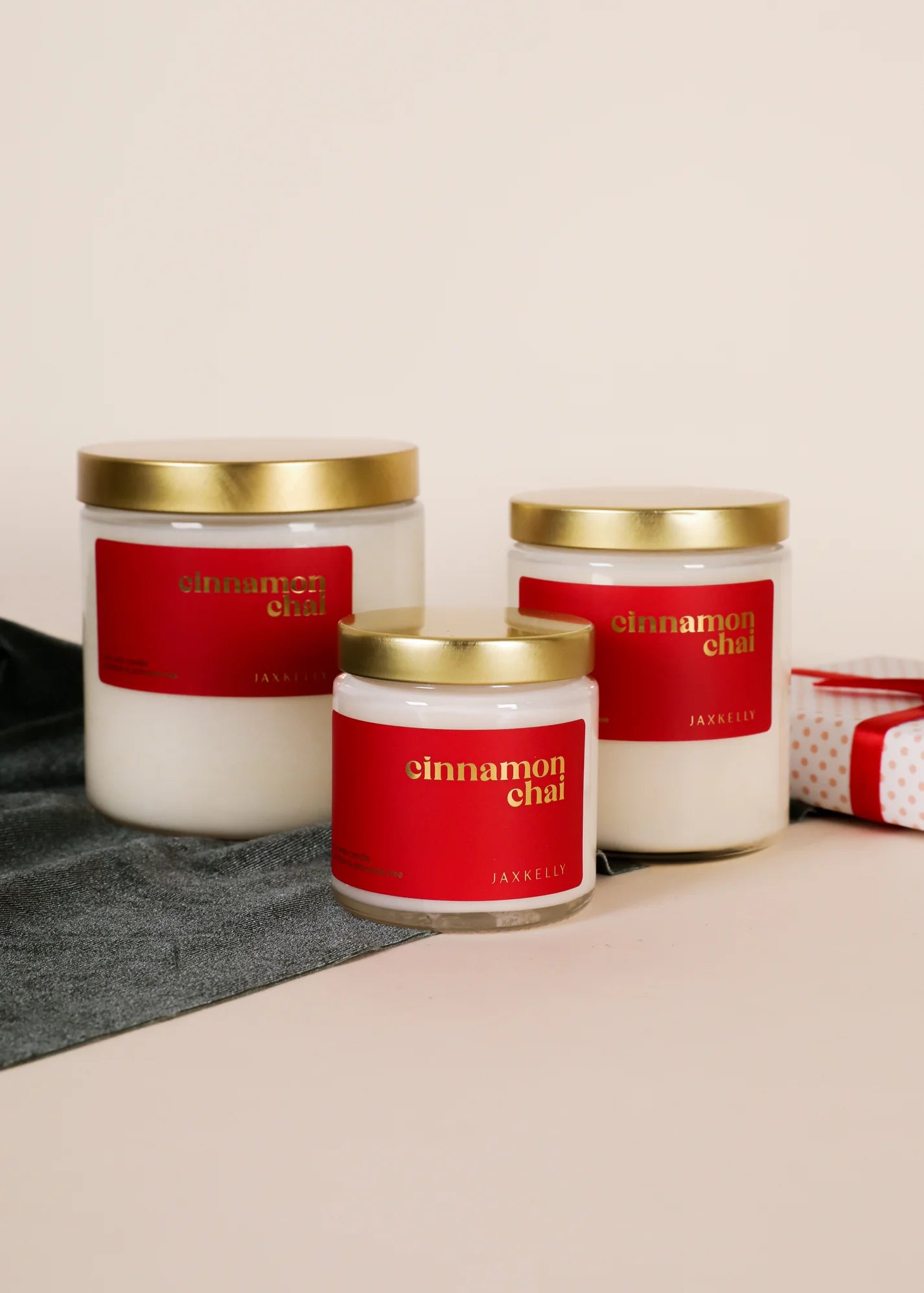 9oz - Cinnamon Chai Holiday Candle - Clear