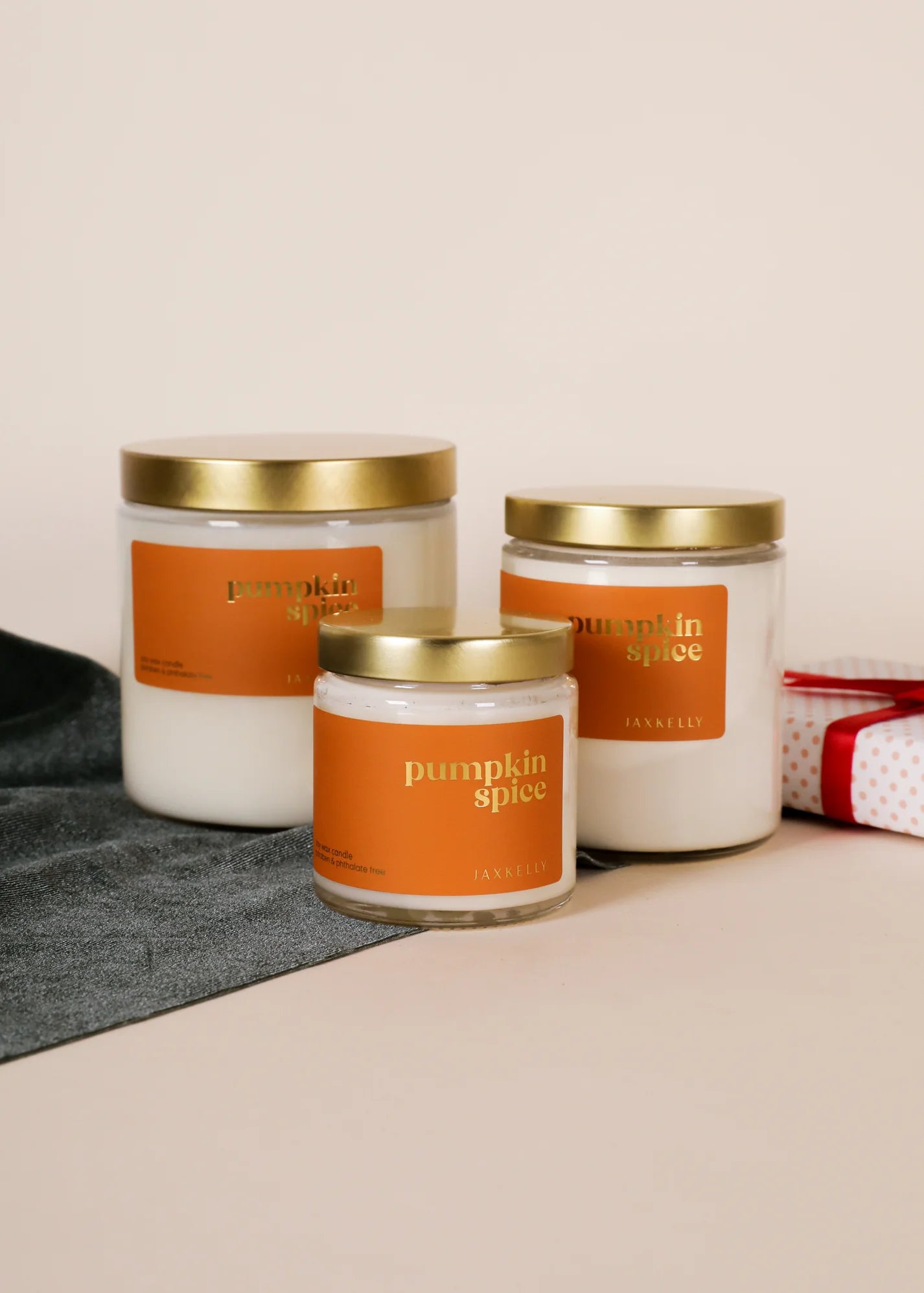 9oz - Pumpkin Spice Candle Holiday Candle - Clear