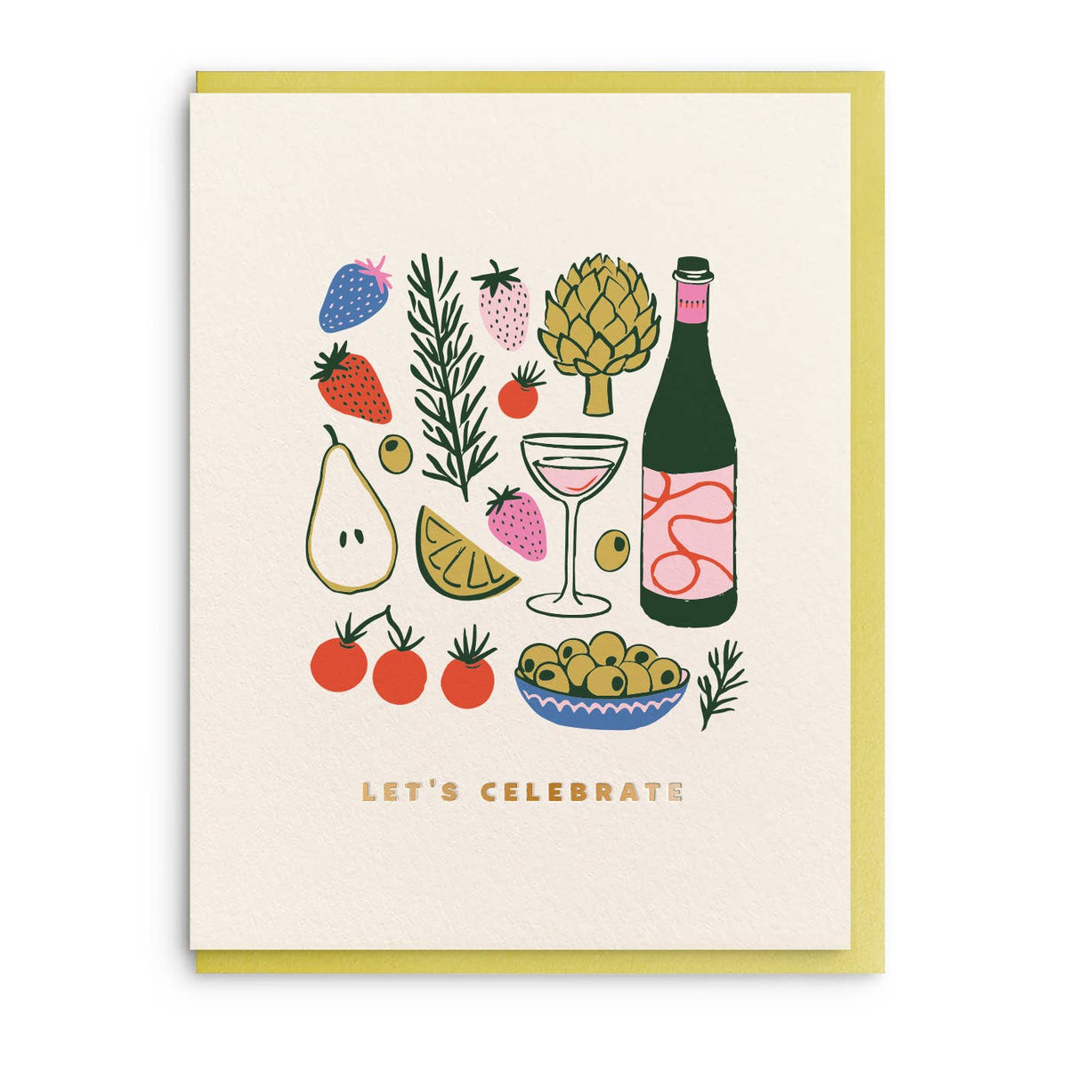Let's Celebrate - Charcuterie Foil Greeting Card