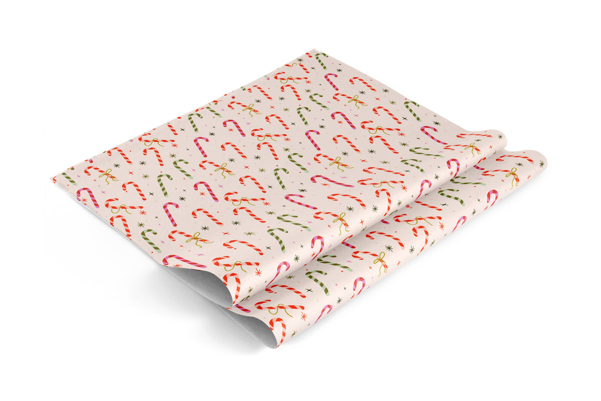 Candy Cane Wrap - Holiday Gift Wrap Roll