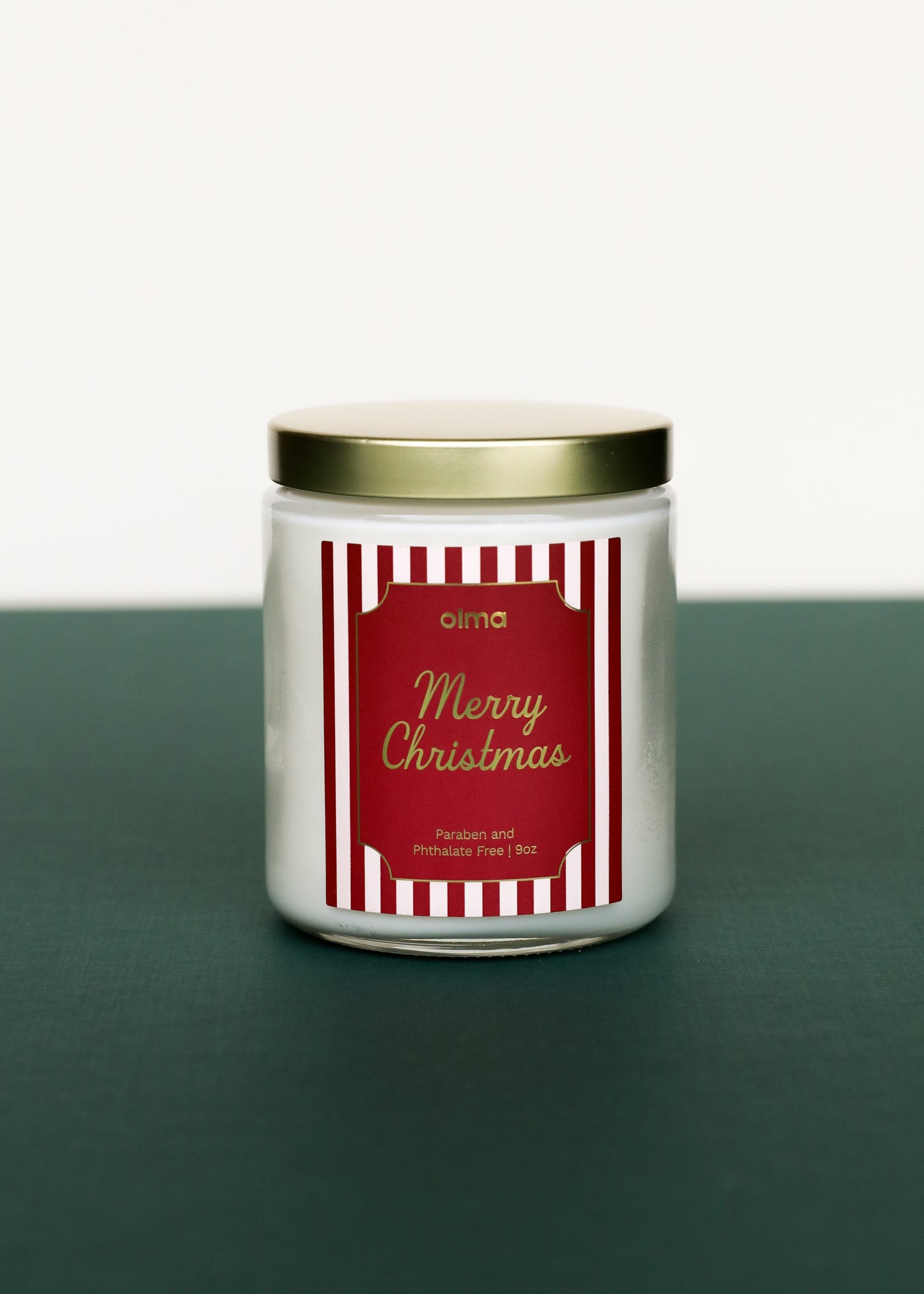 9oz - Merry Christmas Holiday Candle - Clear