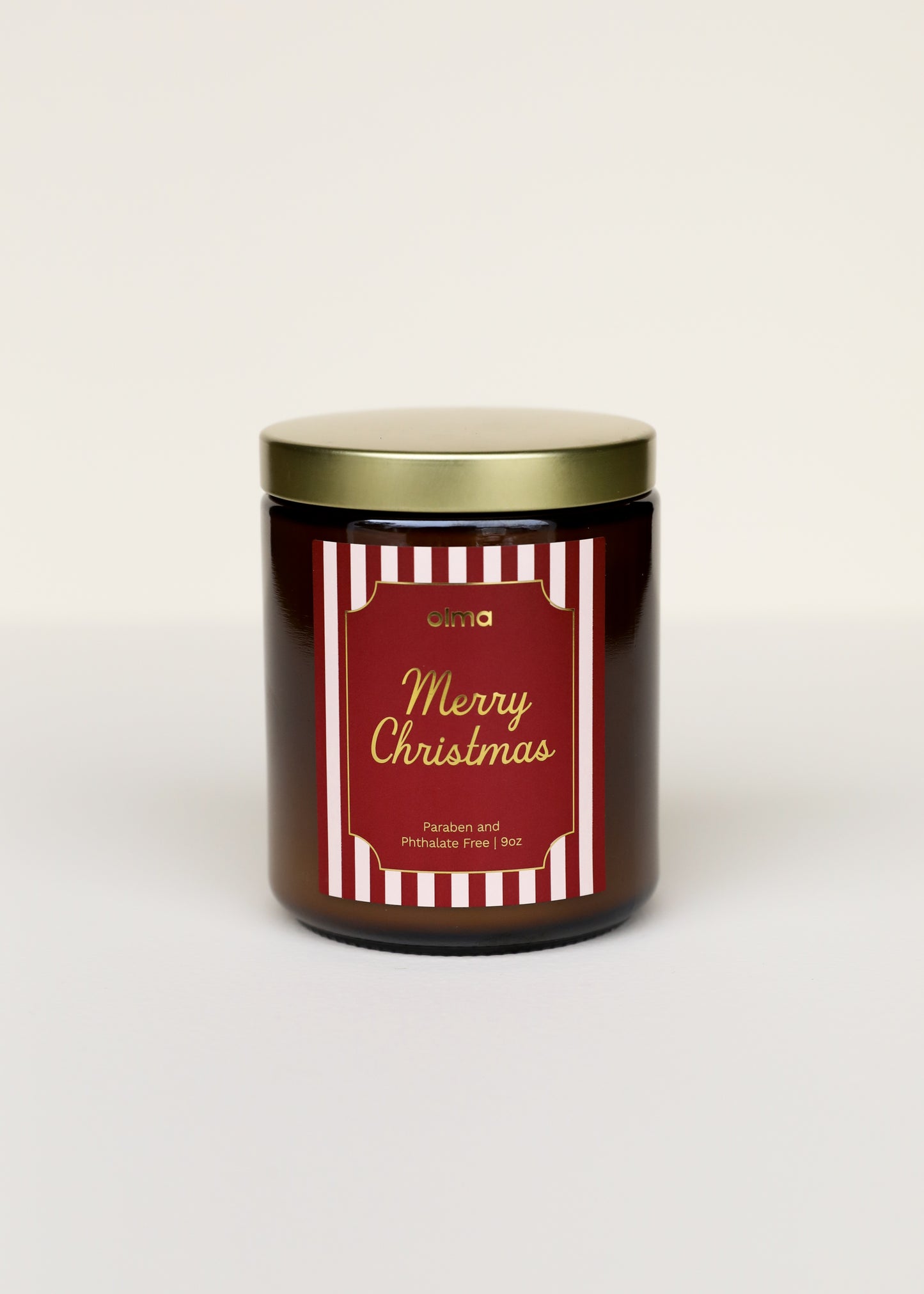 9oz - Merry Christmas Holiday Candle - Amber