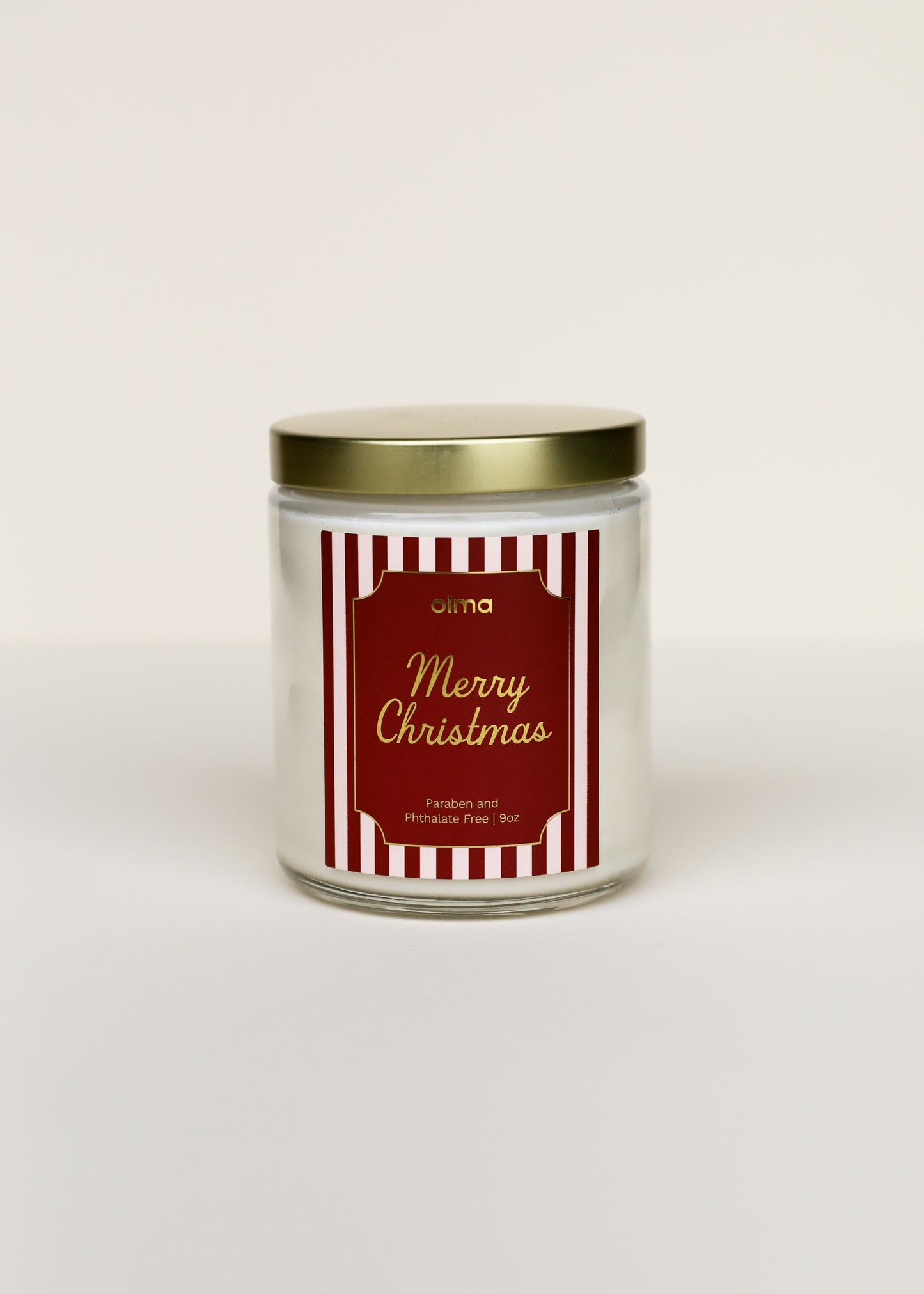 9oz - Merry Christmas Holiday Candle - Clear
