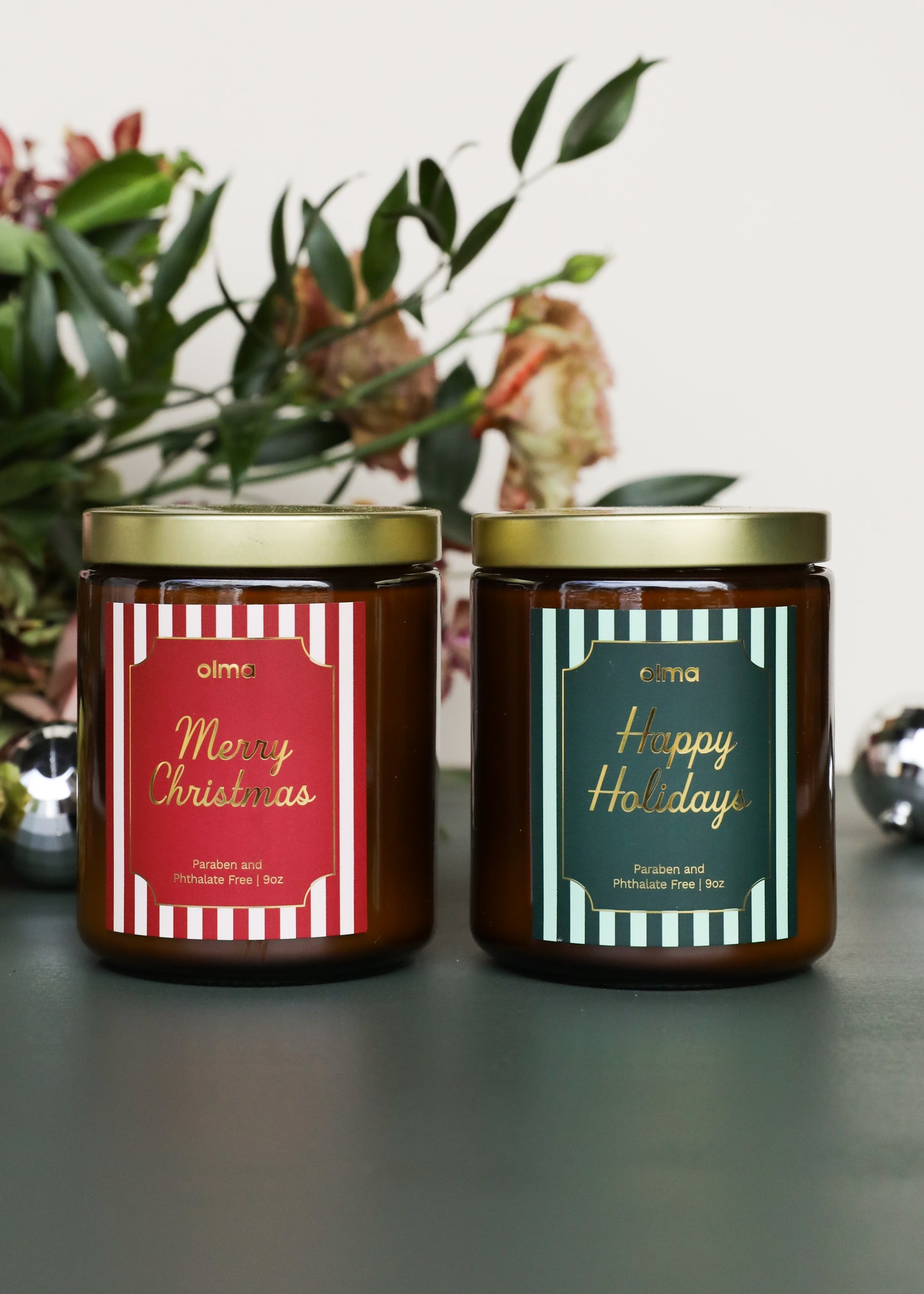 9oz - Happy Holidays Candle - Amber