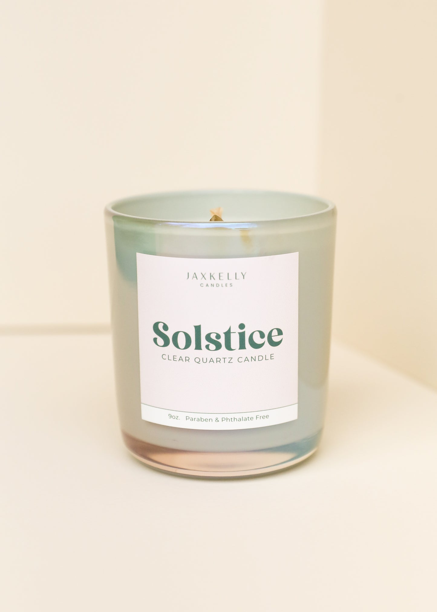 9oz - Solstice Crystal Candle - Fern