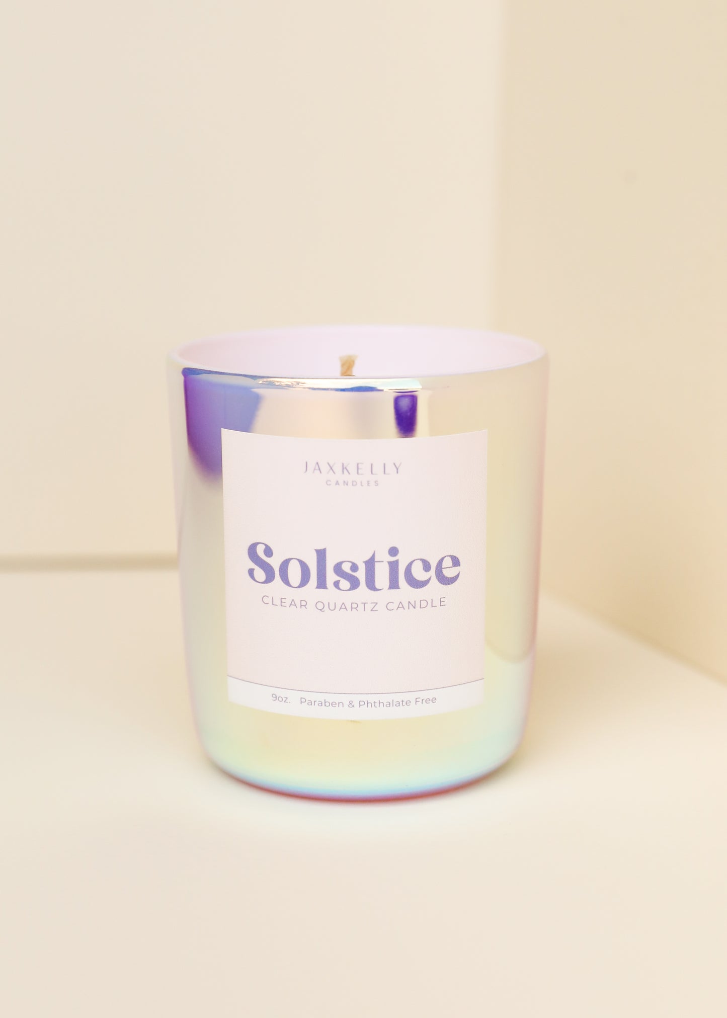 9oz - Solstice Crystal Candle - Periwinkle