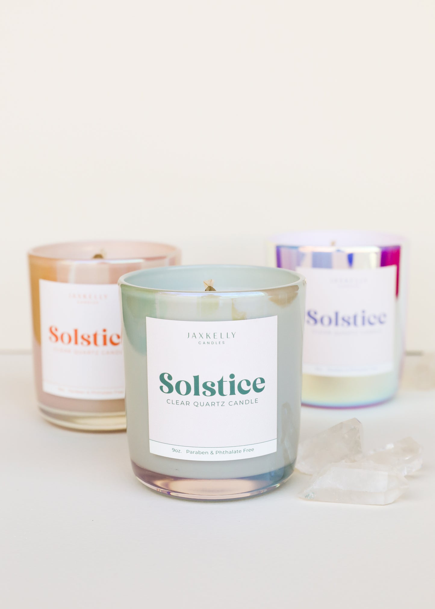 9oz - Solstice Crystal Candle - Fern