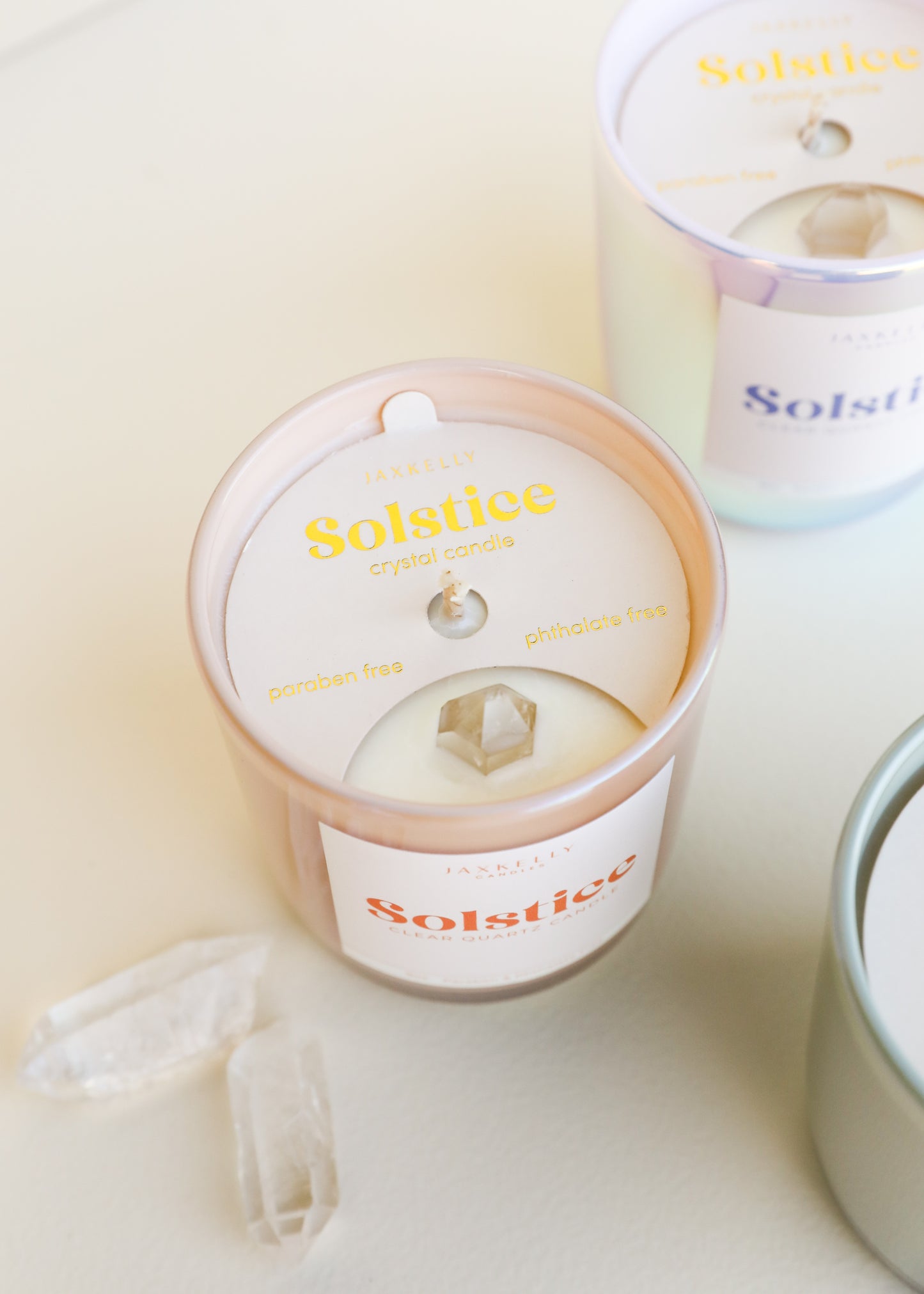 9oz - Solstice Crystal Candle - Peach