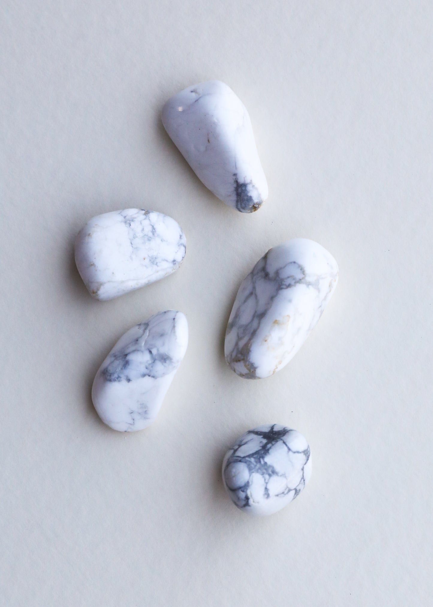 White Howlite — Set of 5 Crystals