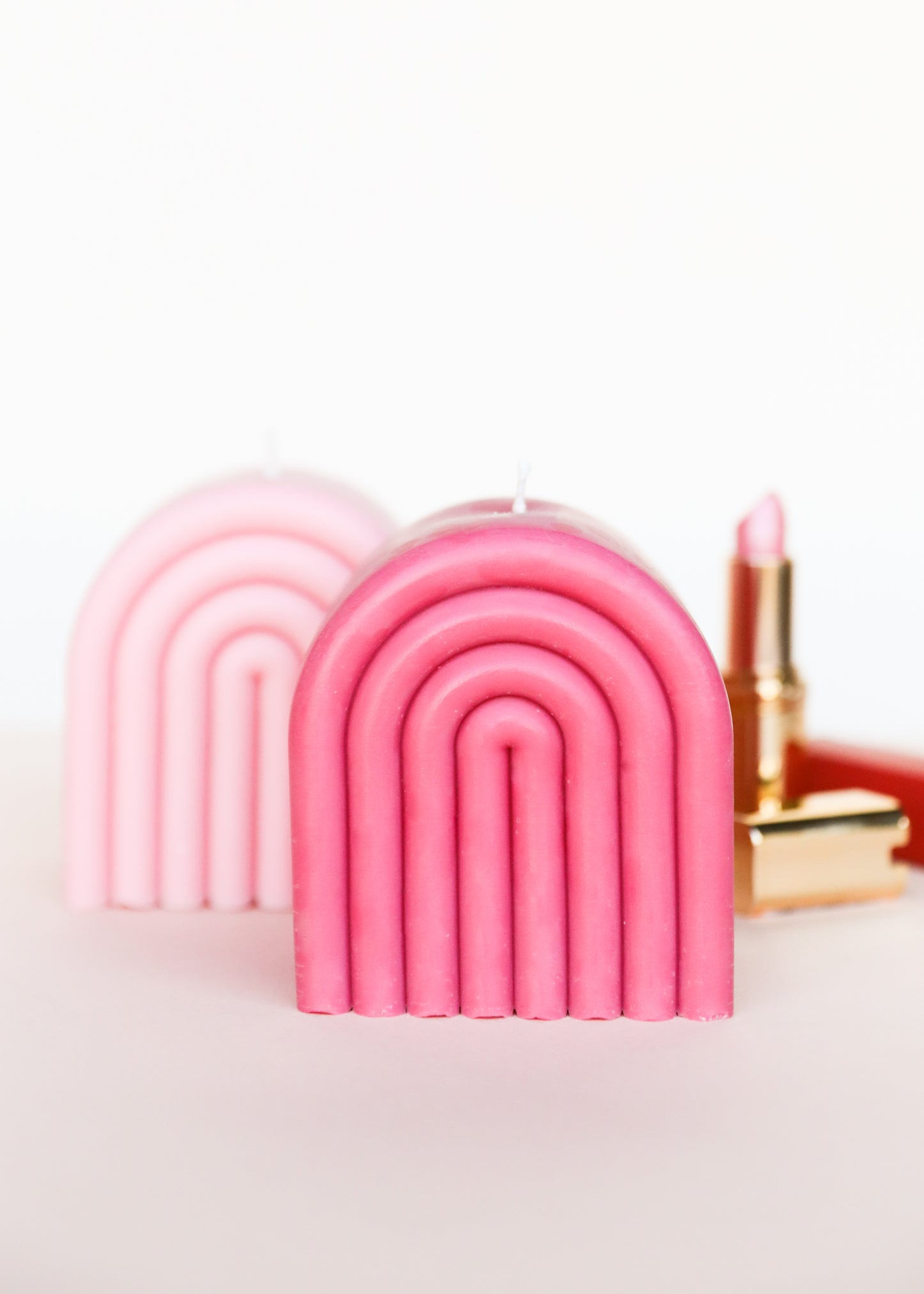 Short Arch Candle - Rose