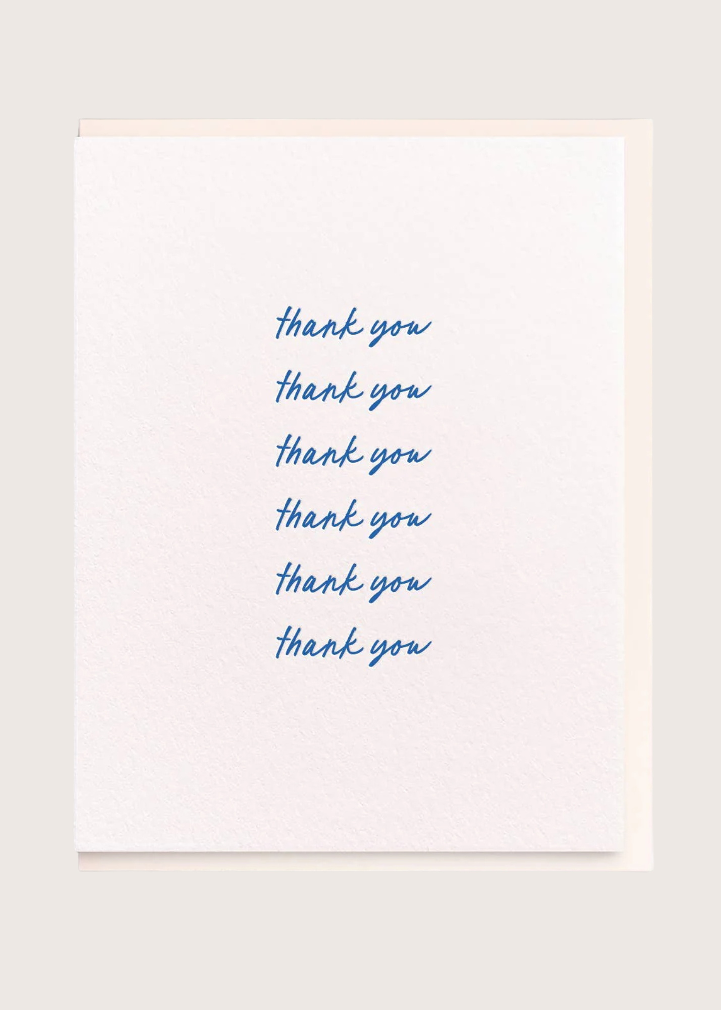 Thank You Letterpress Greeting Card