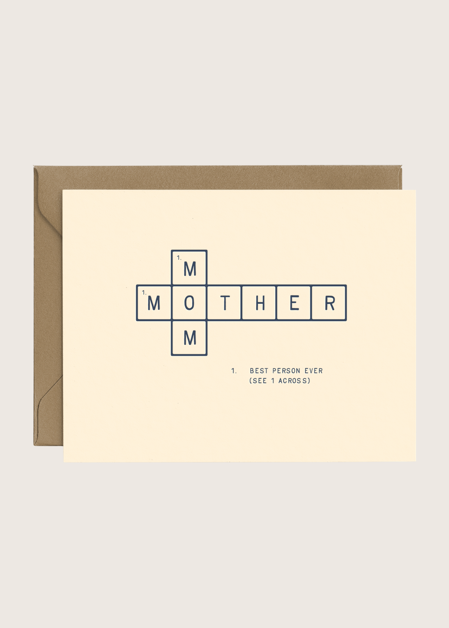 Mom Crossword Mother's Day Greeting Card