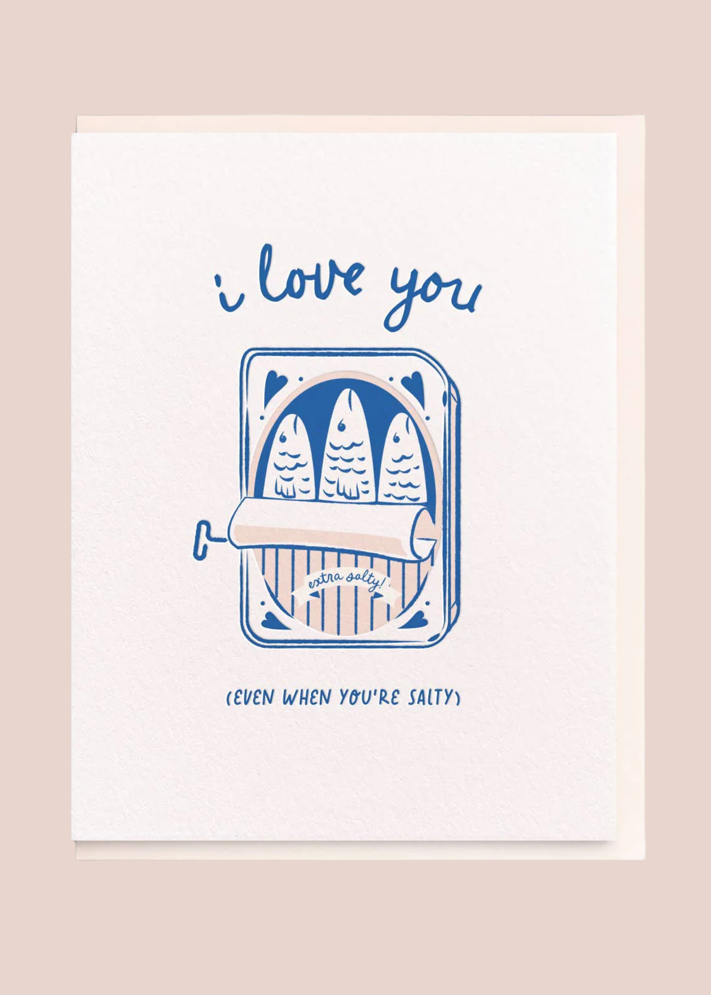 Salty Letterpress Valentine Greeting Card