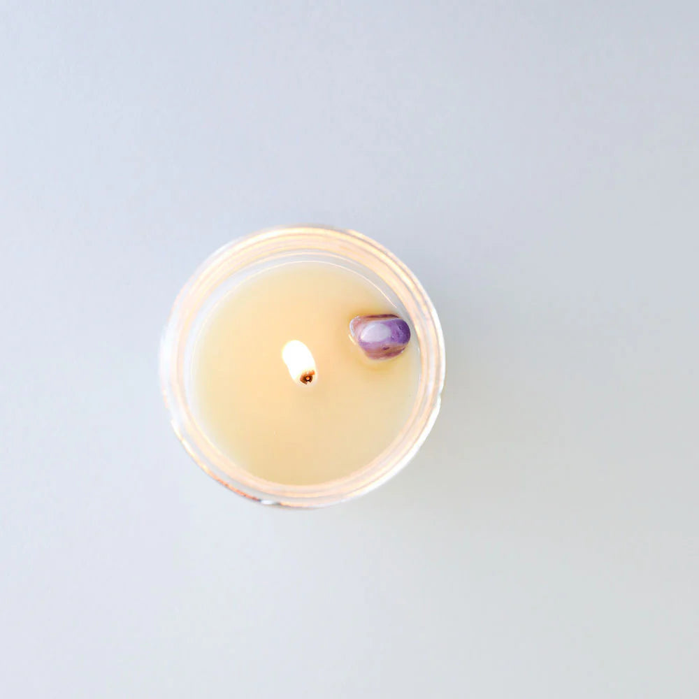 9oz. Watercolor Crystal Candles - Amethyst