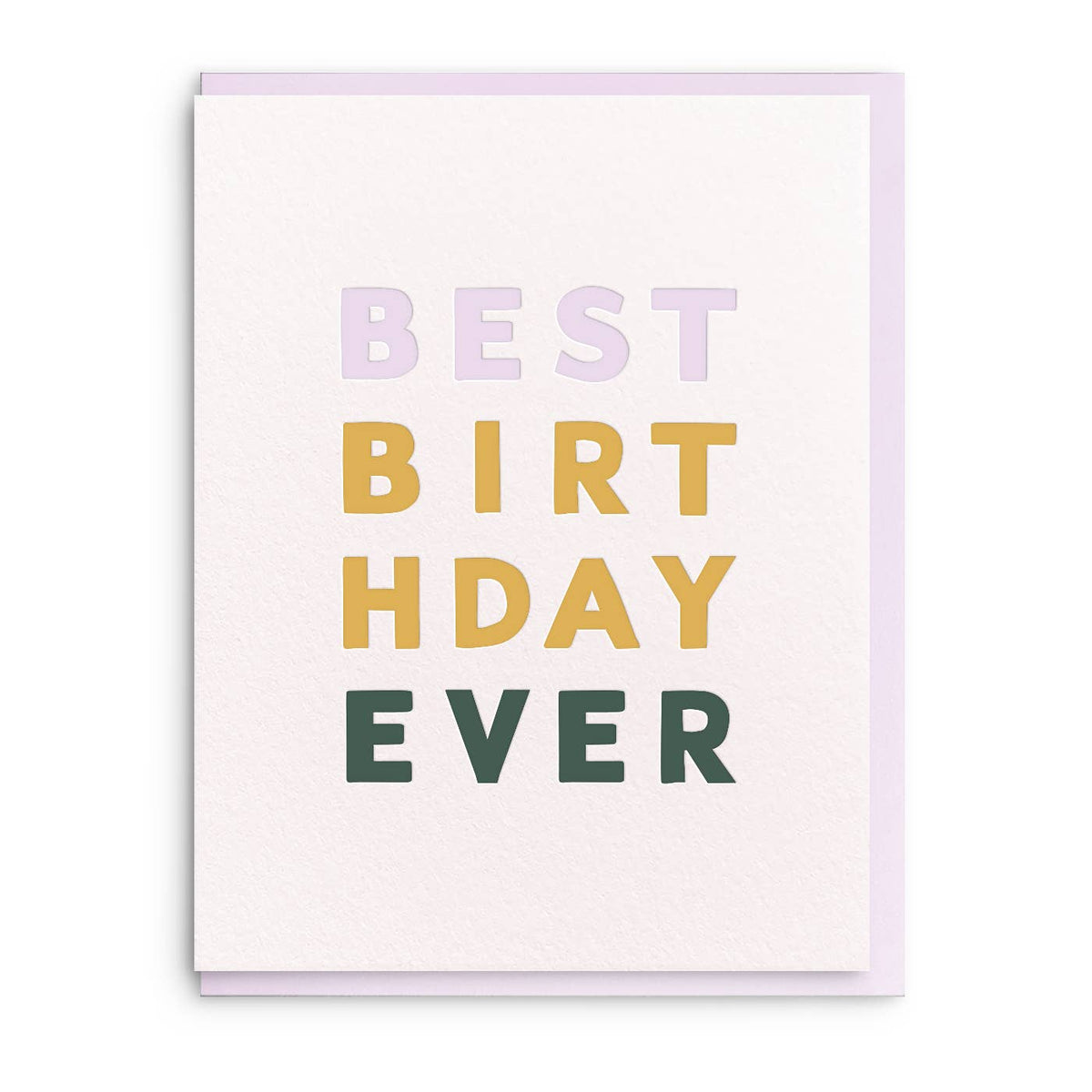 Best Birthday Letterpress Greeting Card