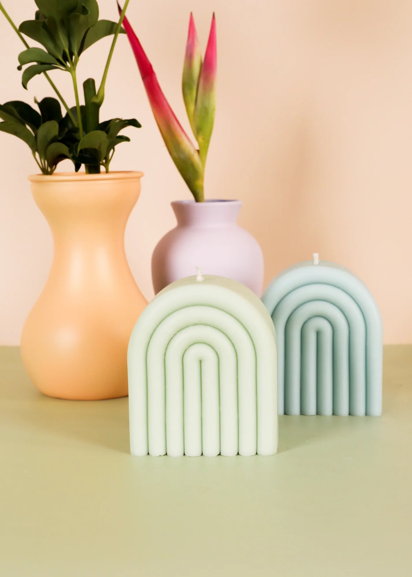 Short Arch Candles - Aloe