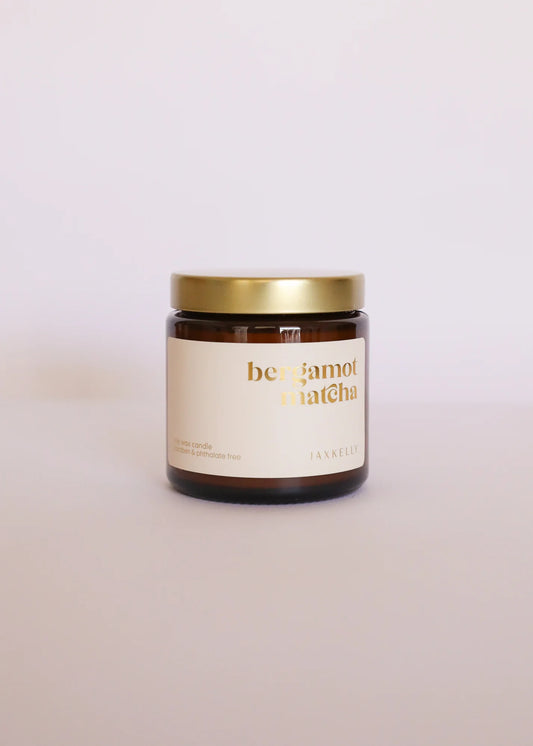 4oz - Bergamot Matcha Candle - Amber