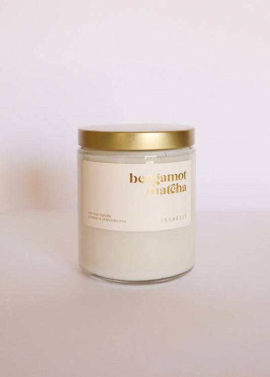 9oz - Bergamot Matcha Candle - Clear