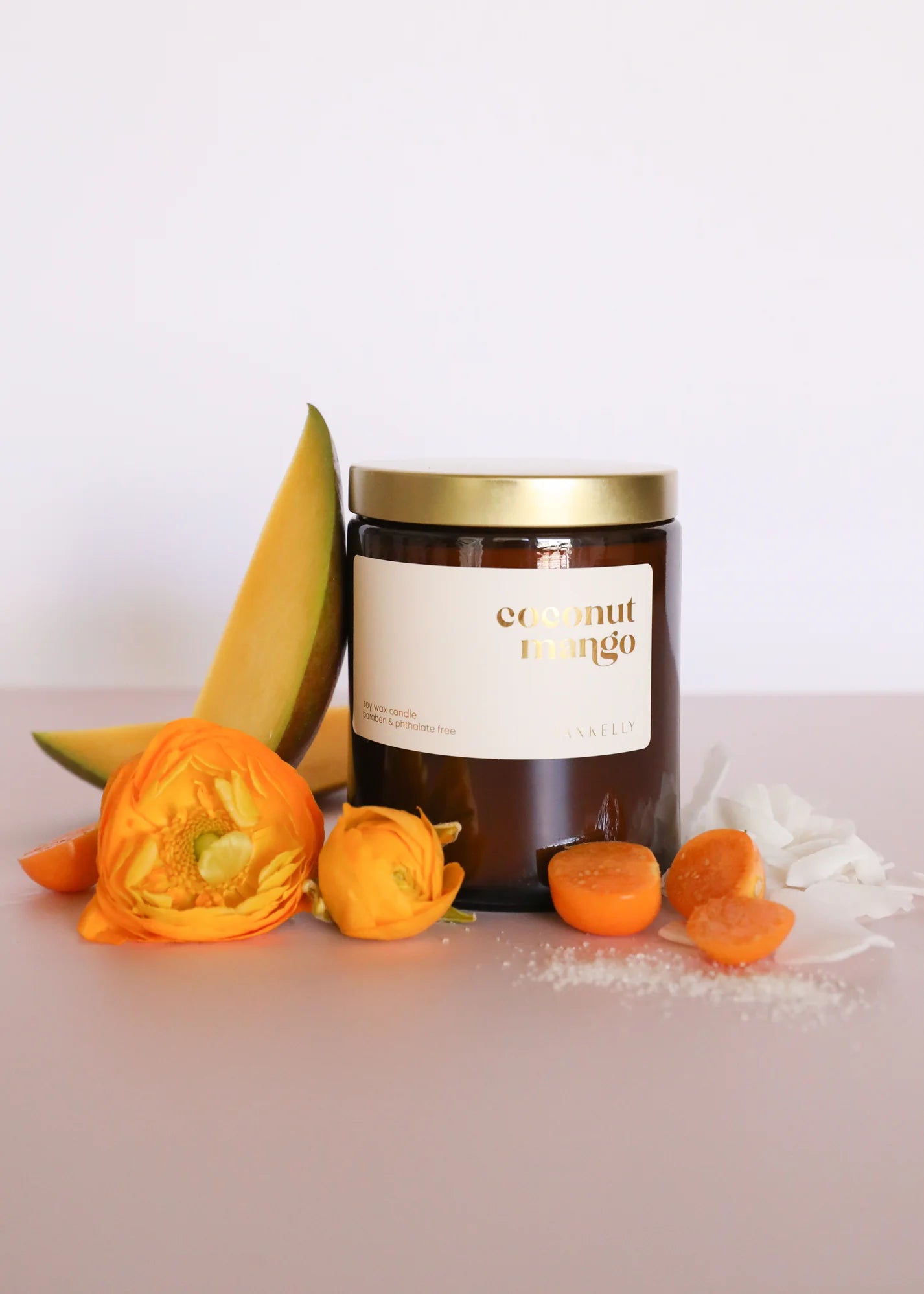 9oz - Coconut Mango Candles - Amber