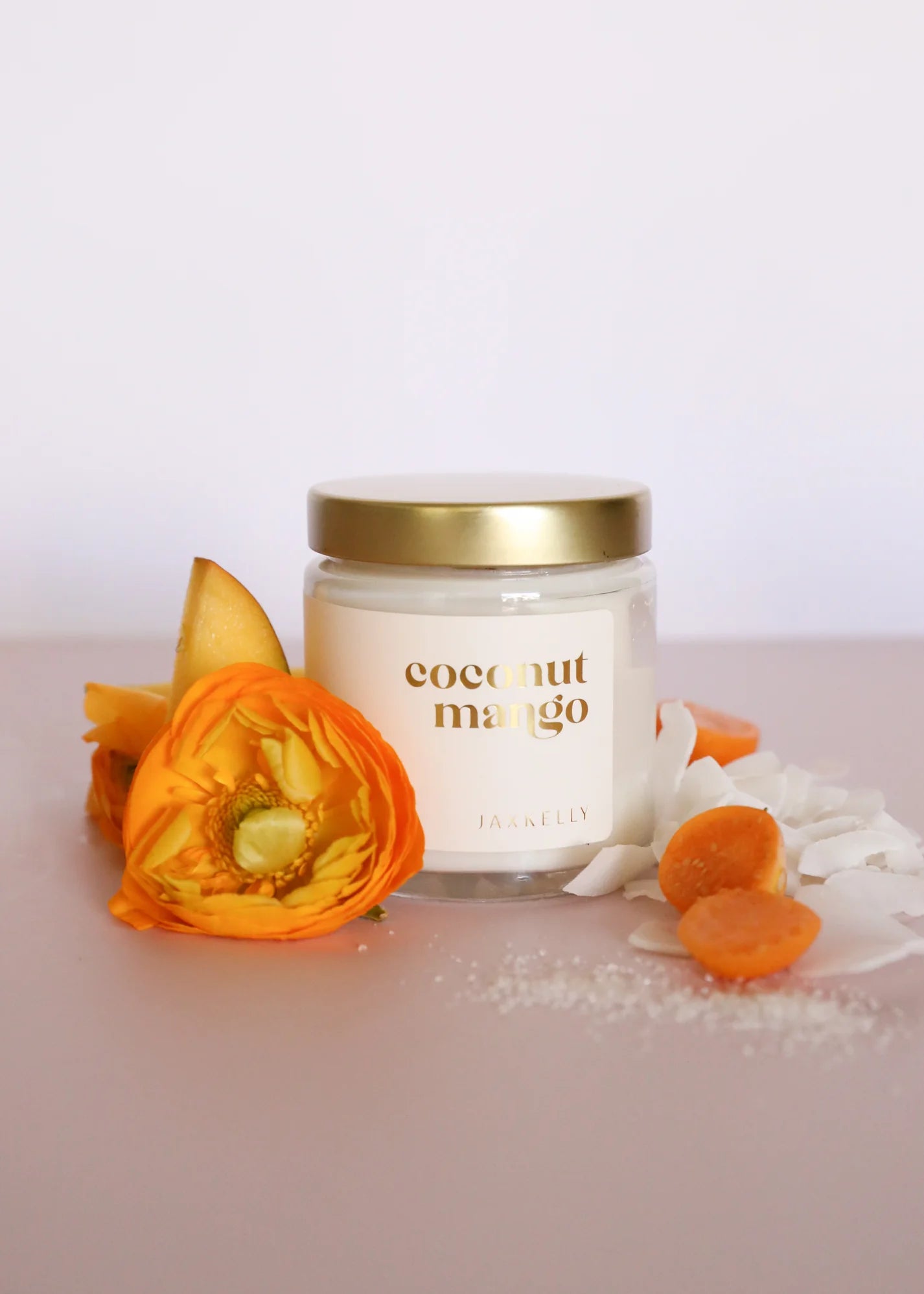 4oz - Coconut Mango Candle - Clear