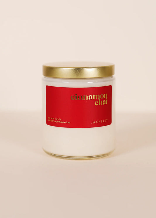 9oz - Cinnamon Chai Holiday Candle - Clear