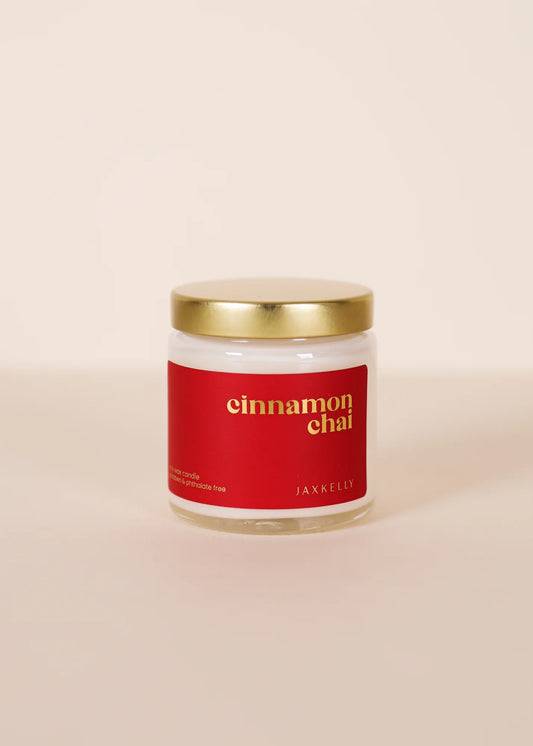 4oz - Cinnamon Chai Holiday Candle - Clear