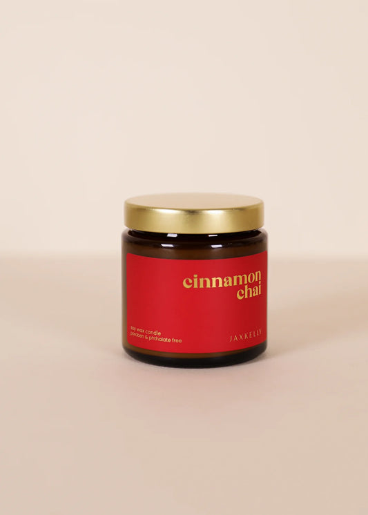 4oz - Cinnamon Chai Holiday Candle - Amber