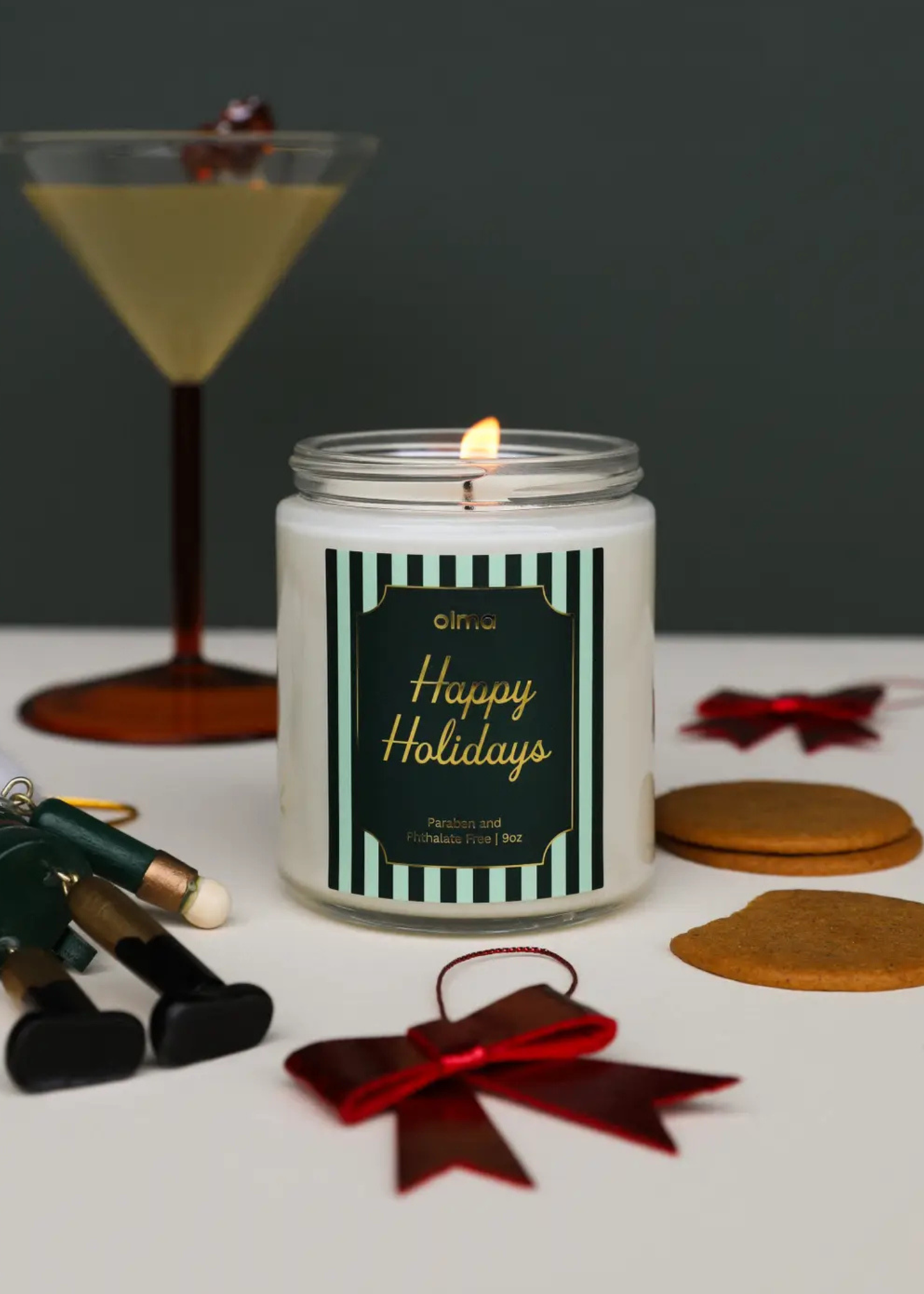 9oz - Happy Holidays Candle - Clear