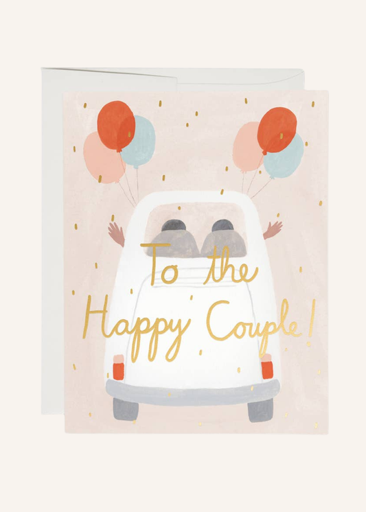 Away They Go Wedding Greeting Card