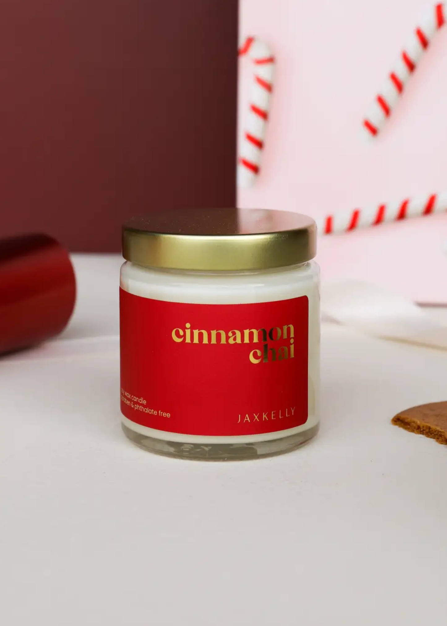 4oz - Cinnamon Chai Holiday Candle - Clear