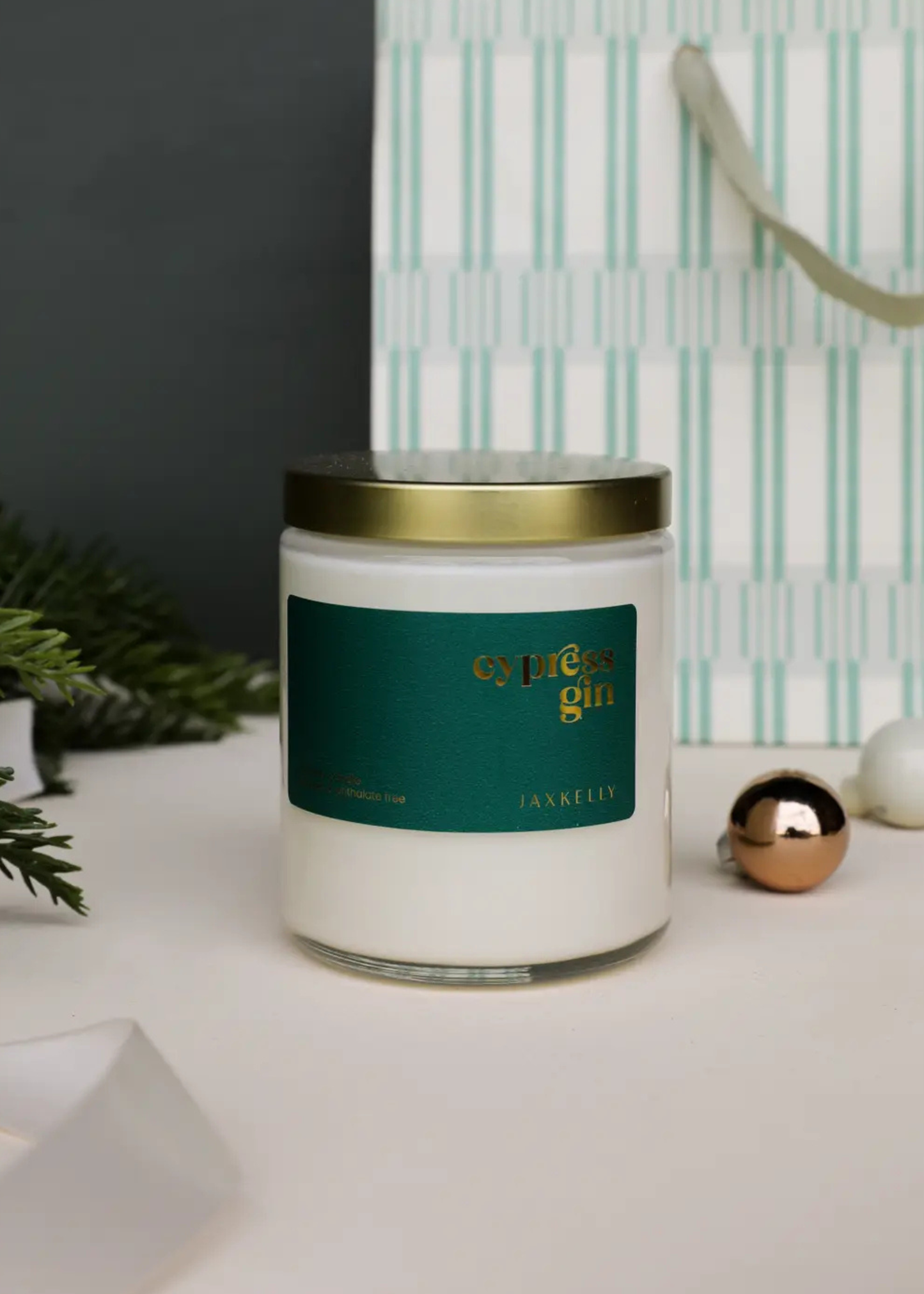 9oz - Cypress Gin Holiday Candle - Clear