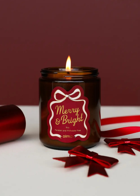 9oz - Merry & Bright Holiday Candle - Amber