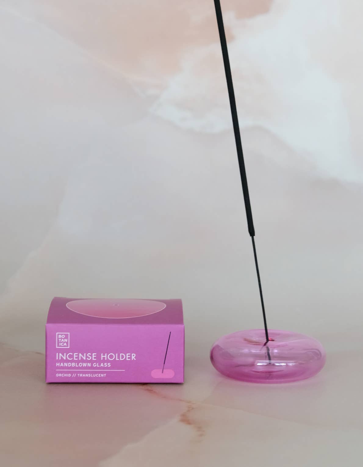 Glass Bubble Incense Holder - Lavender