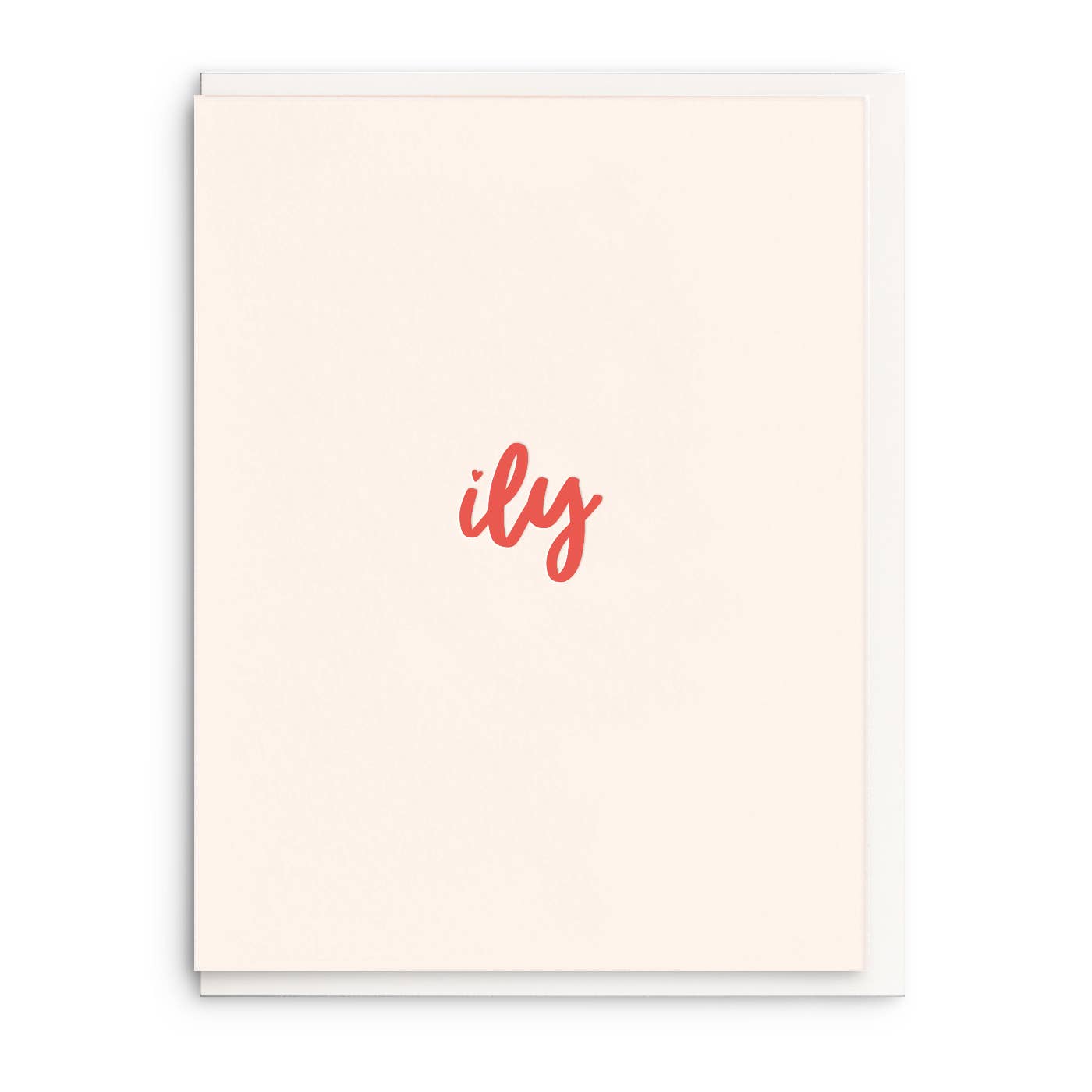 "Ily: i love you" Letterpress Love Greeting Card