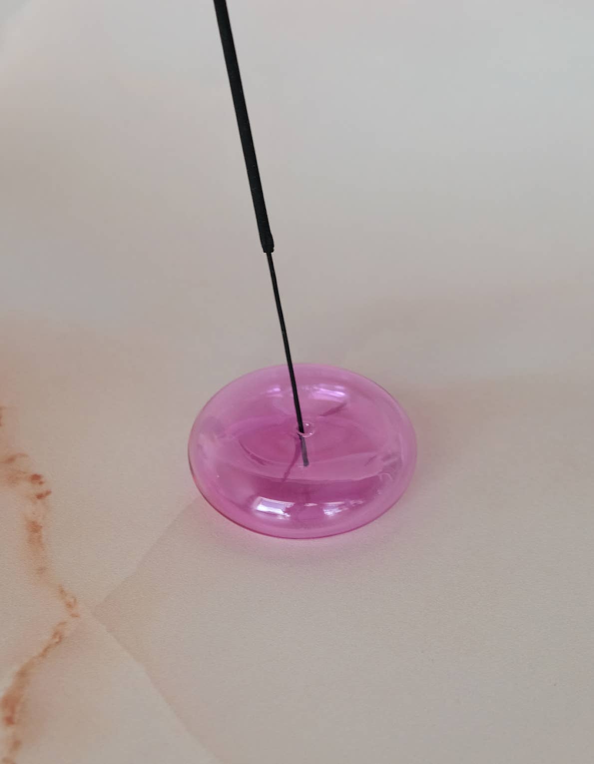 Glass Bubble Incense Holder - Amber