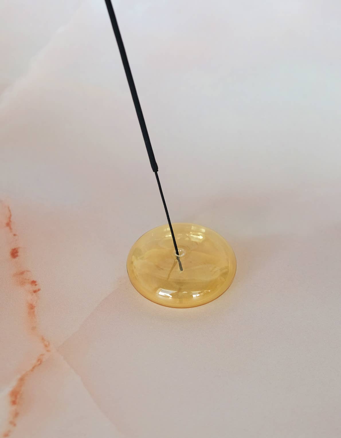 Glass Bubble Incense Holder - Amber