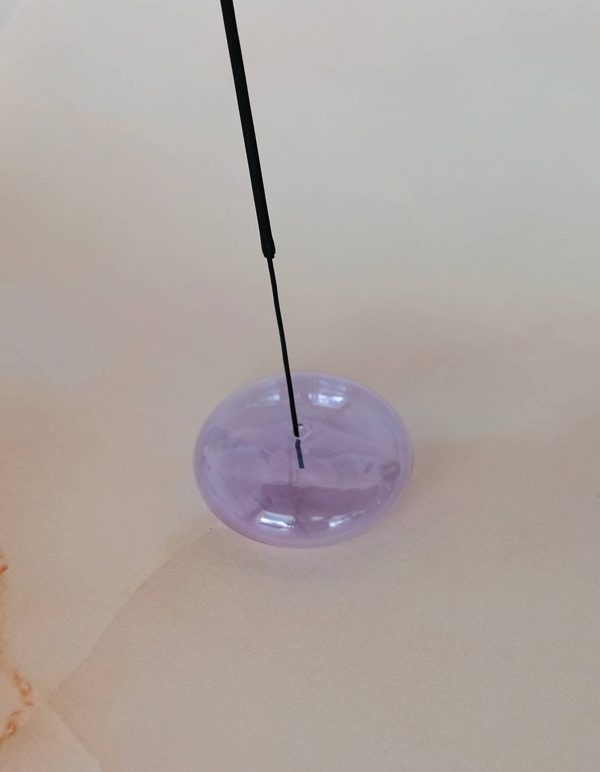 Glass Bubble Incense Holder - Amber