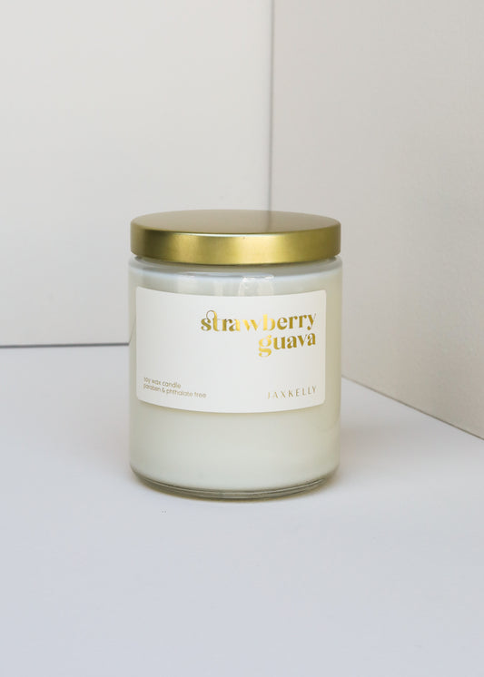 9oz - Strawberry Guava Candle - Clear