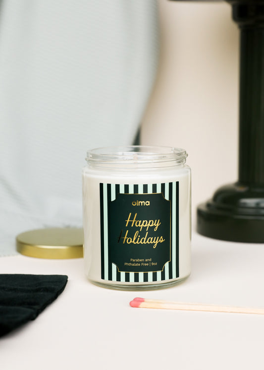 9oz - Happy Holidays Candle - Clear