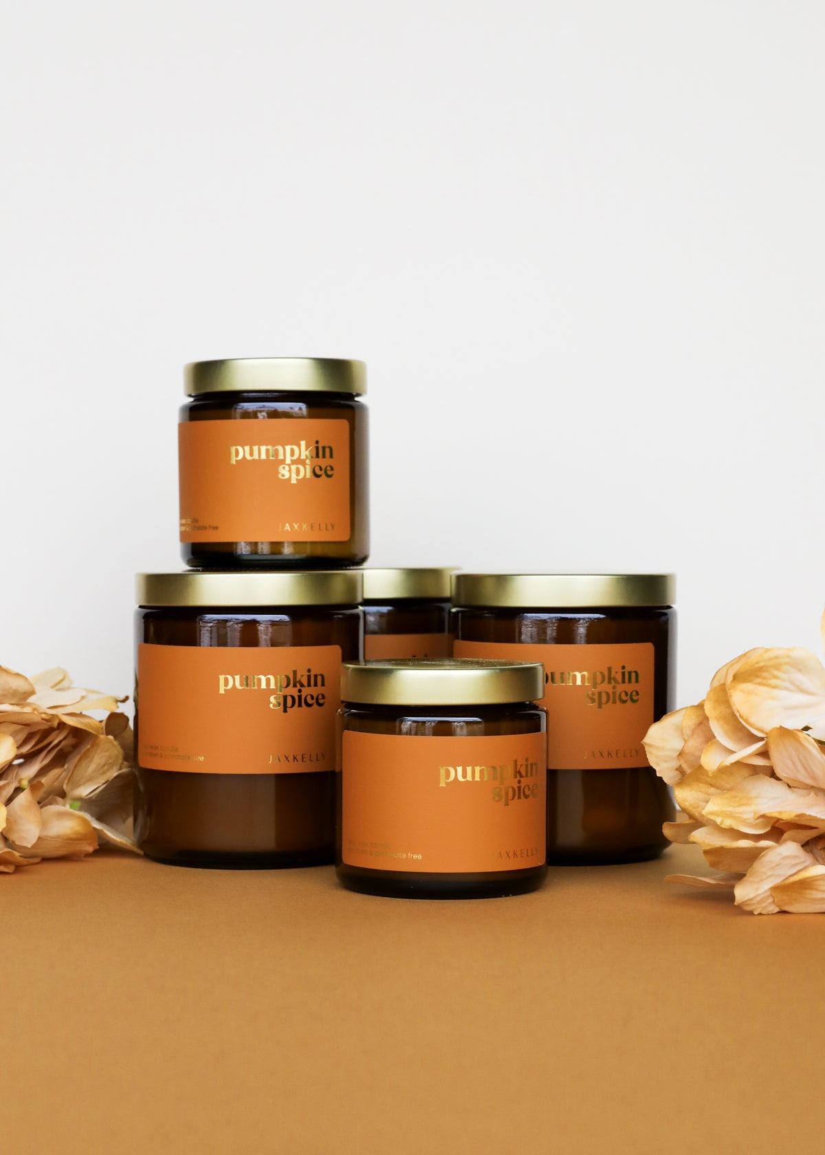 16oz - Pumpkin Spice Holiday Candles - Amber