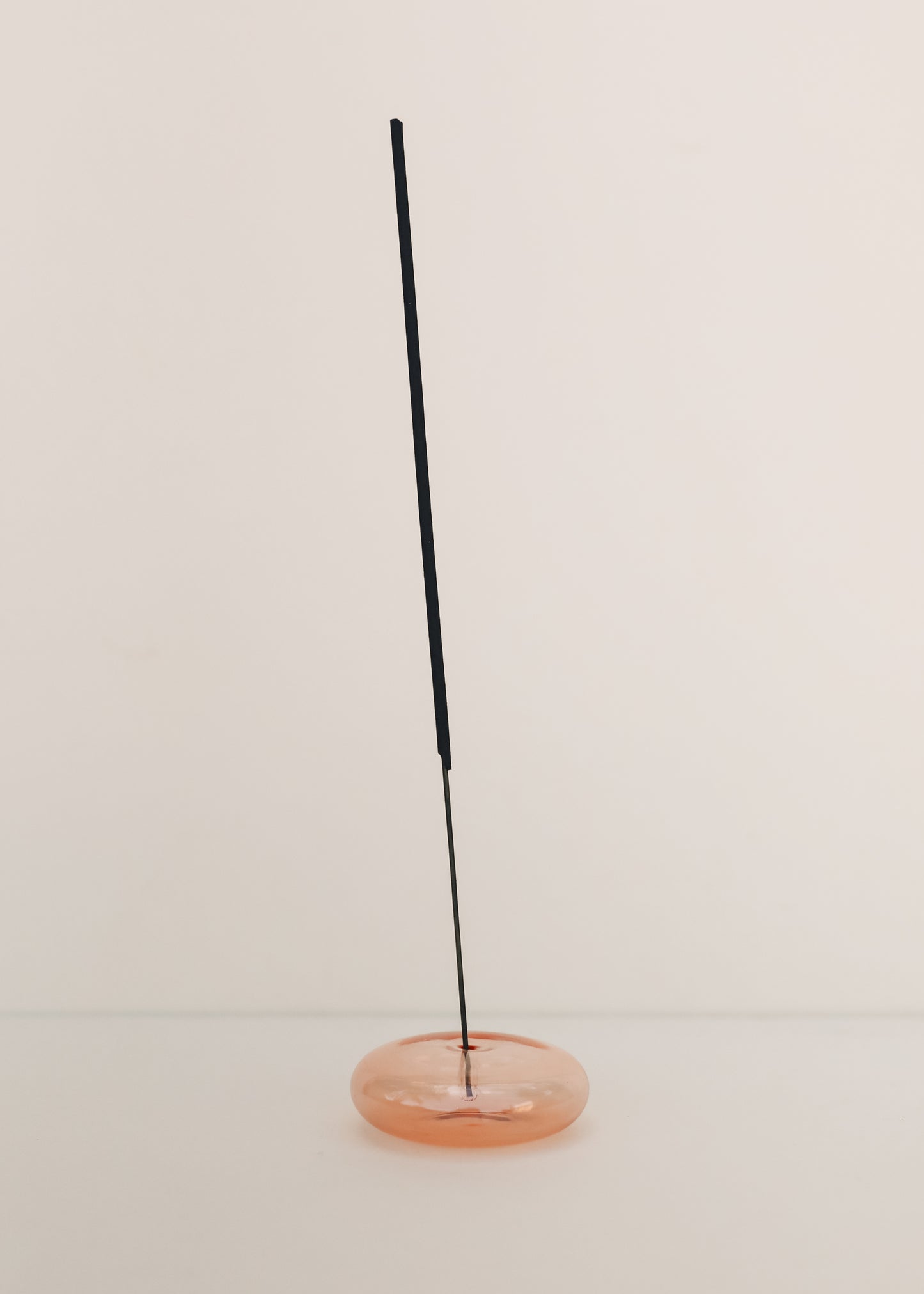 Glass Bubble Incense Holder - Coral Pink