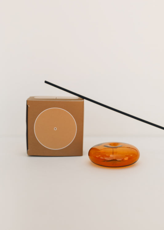 Glass Bubble Incense Holder - Amber