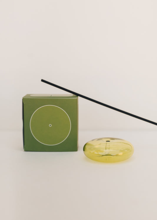 Glass Bubble Incense Holder - Martini Olive